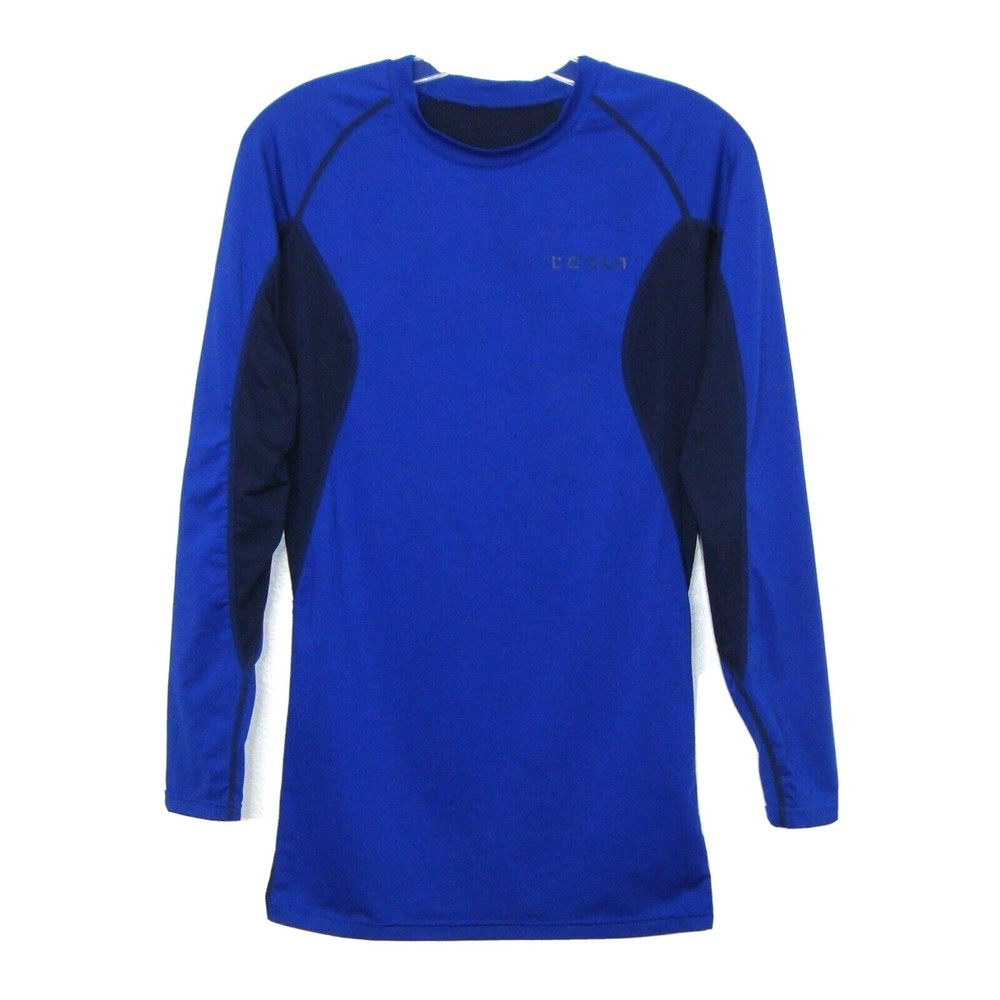 TESLA Blue Athletic Long Sleeve Compression Shirt Size M